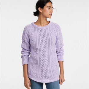 Bean Signature Cotton Fisherman Tunic Sweater Women Size S